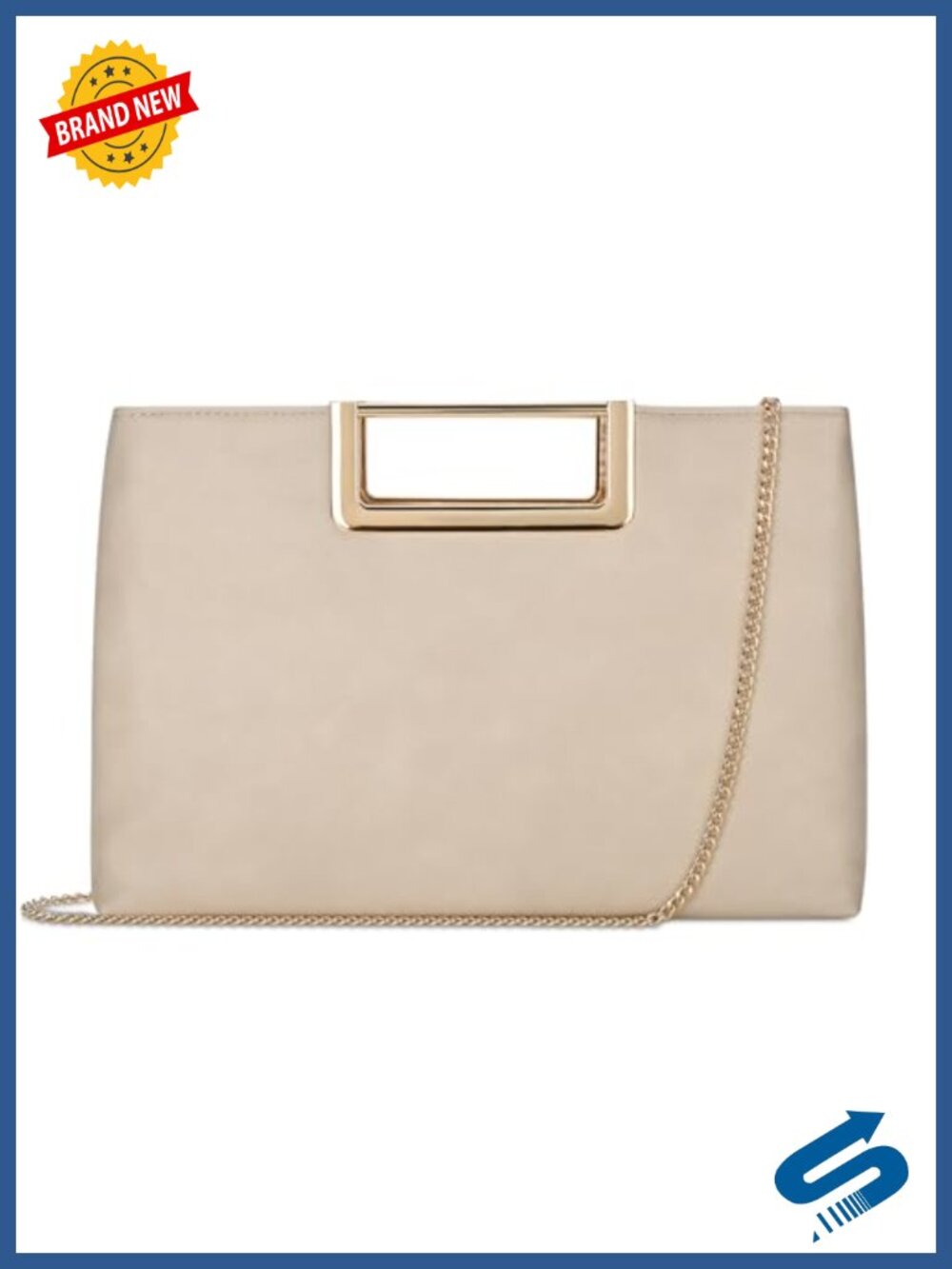 Faux Leather Evening Clutch Crossbody Bag Vegan Magnetic Closure